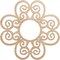 Ekena Millwork Cohen Wood Fretwork Pierced Ceiling Medallion, Alder, 26"OD x 8 7/8"ID x 1/4"T CMWP26X26X0250COAL - alternate 1
